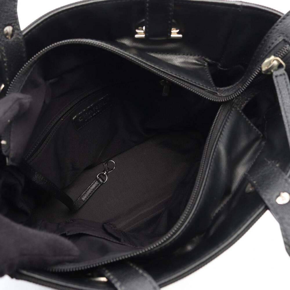 CHANEL Black Leather Tote Bag - Picture 3 of 10